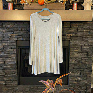 Jersey knit‎ gray swing dress